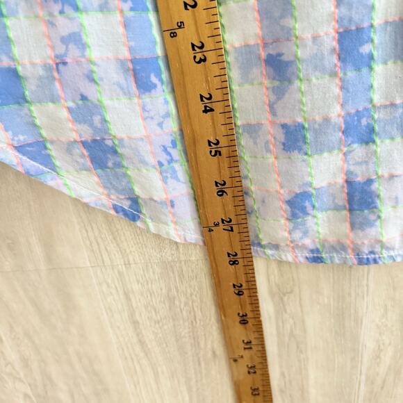Pilcro And The Letterpress Anthropologie Shirt Womens S Button Up Plaid Splatter - Picture 11 of 13